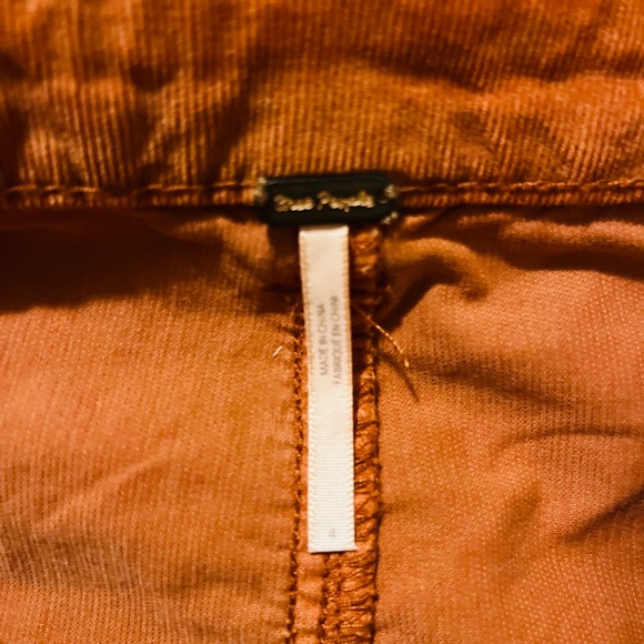 Free People Rust Orange Corduroy Mini Skirt, NWT, Size 4 - Picture 4 of 6